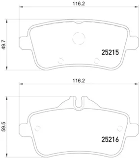 Hella Pagid Rear Disc Brake Pad Set - 0074208620